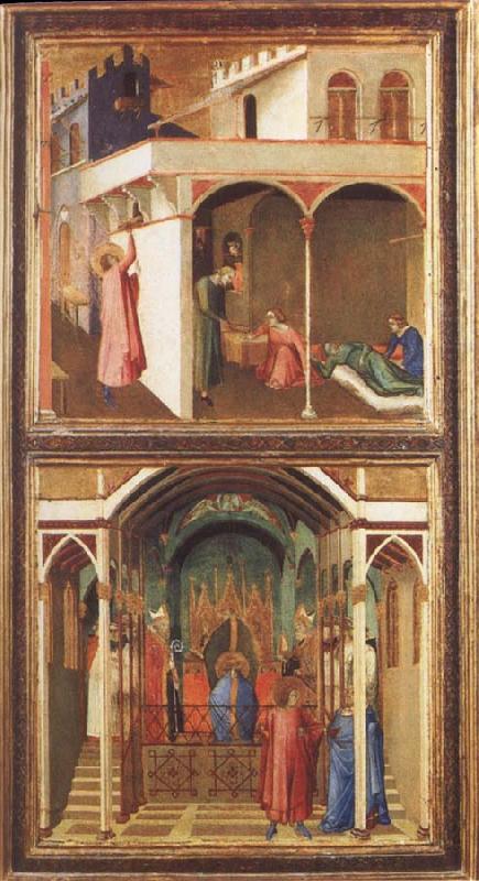 Ambrogio Lorenzetti St Nicholas Offers Three Girls Their Dowry china oil painting image